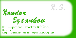 nandor sztankov business card